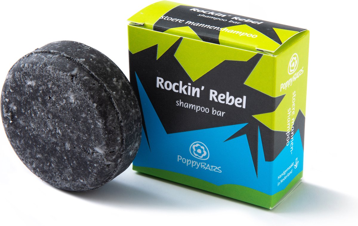 POPPYBARS Shampoo Bar Rockin' Rebel | Shampoobar | Shampooblok | Shampoobar Man