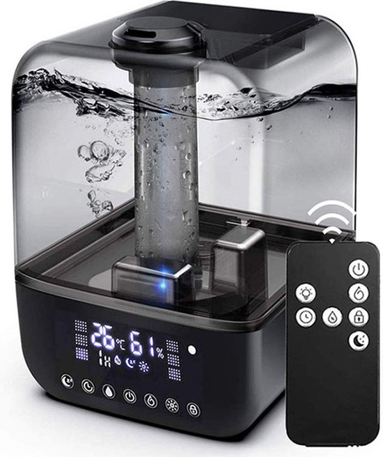 Napo - Humidifier - Hygrometer - Aroma Diffuser - Warm And Cold Steam - 4.5 L - 25 M2 - Humidifier
