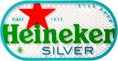 Heineken - Tapis de Bar Argent (23cm x 16.5cm)