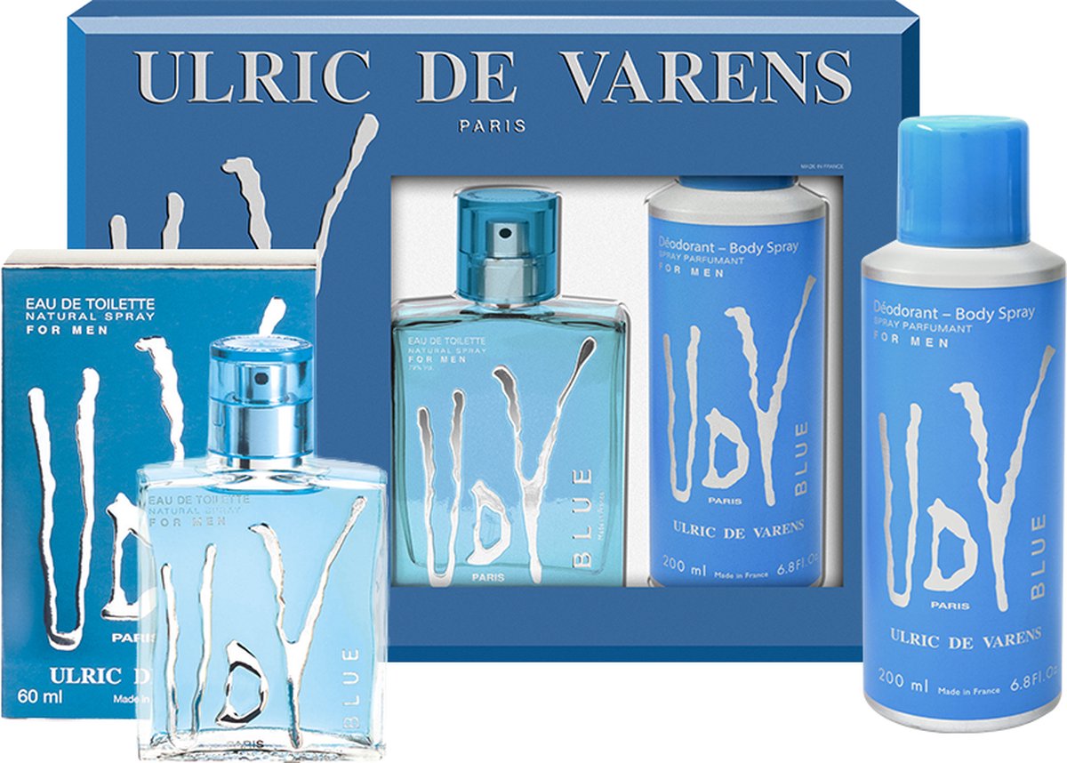 Ulric de Varens - UDV Blue - Geschenkset - Herenparfum 100ml & Deodorant 200ml