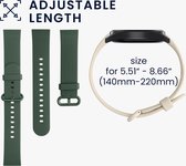 kwmobile 2x armband geschikt voor Xiaomi Mi Watch Lite / Redmi Watch - Bandjes voor fitnesstracker in donkergroen / beige