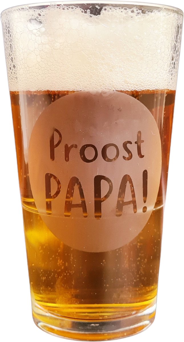Bierglas proost papa – Vaderdag cadeau - Cadeaupakket – Geschenk pakket – Cadeautje met tekst – Bierpakket