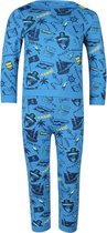 Super stoere jongens Pyjama met een apen Piraat. In de kleur blauw. Maat 104. Van het bekende merk PEBBLE STONE