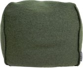 Poef Fluffy Cooked Wool Army Green-371