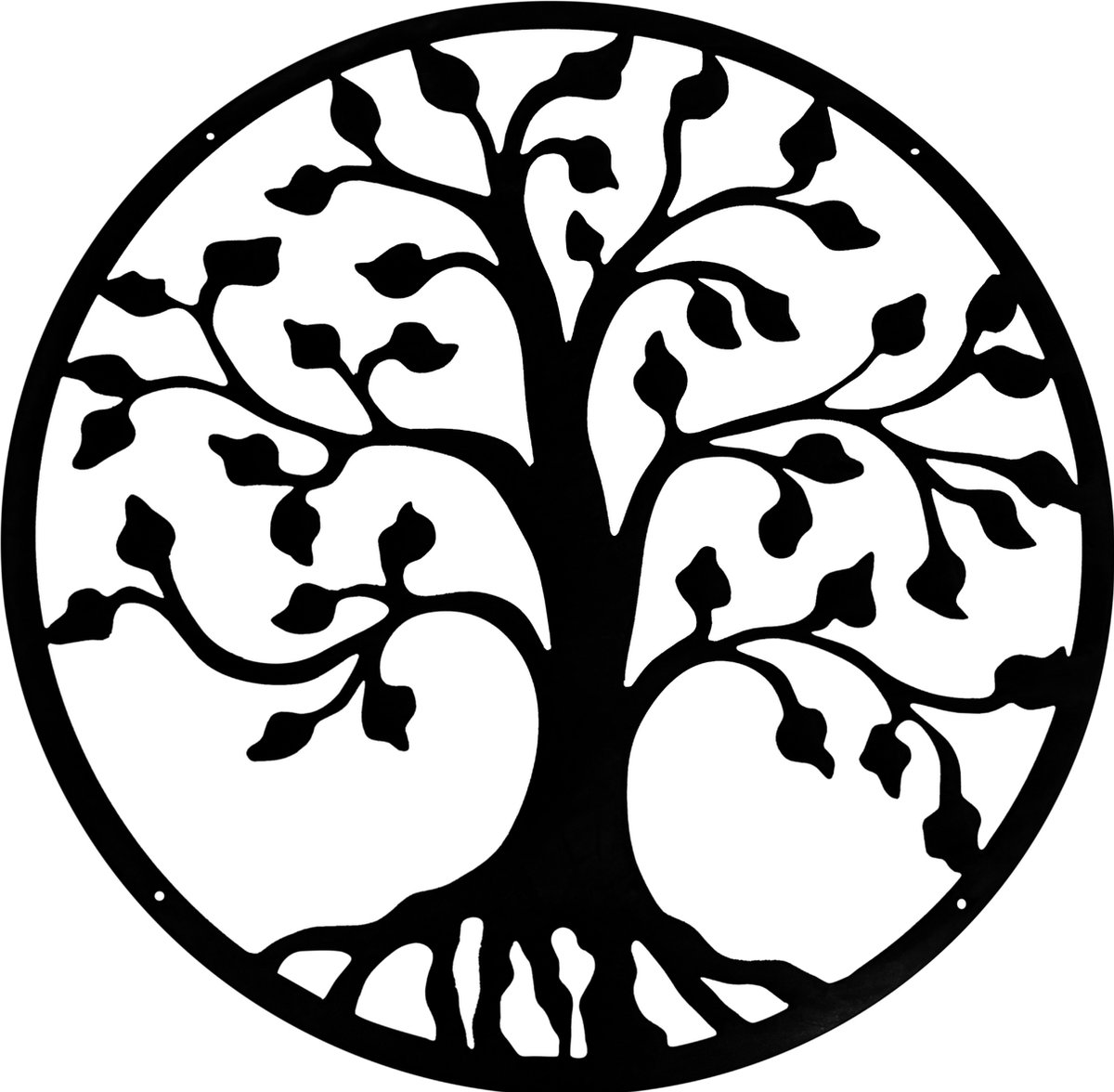 Tree of life - metaal - zwart gecoat - 50cm - uniek Nederlands design - kwaliteit