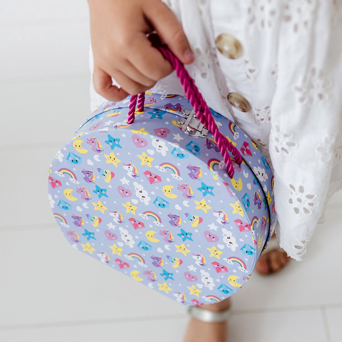 Totum Unicorn knutselkoffer 2-in-1 knutselset armbandjes maken en diamond painting - creatief speelgoed meisjes vanaf 5 jaar cadeau tip knutselen sieradenpakket — afbeelding 17