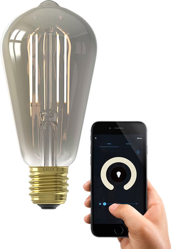 Calex Slimme Lamp - Wifi LED Filament Verlichting - E27 - Rustiek Smart  Lichtbron... | bol.com