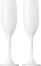 Vikko Décor - Champagne Glazen - Set van 2 Champagne Coupe - Flutes - Wit