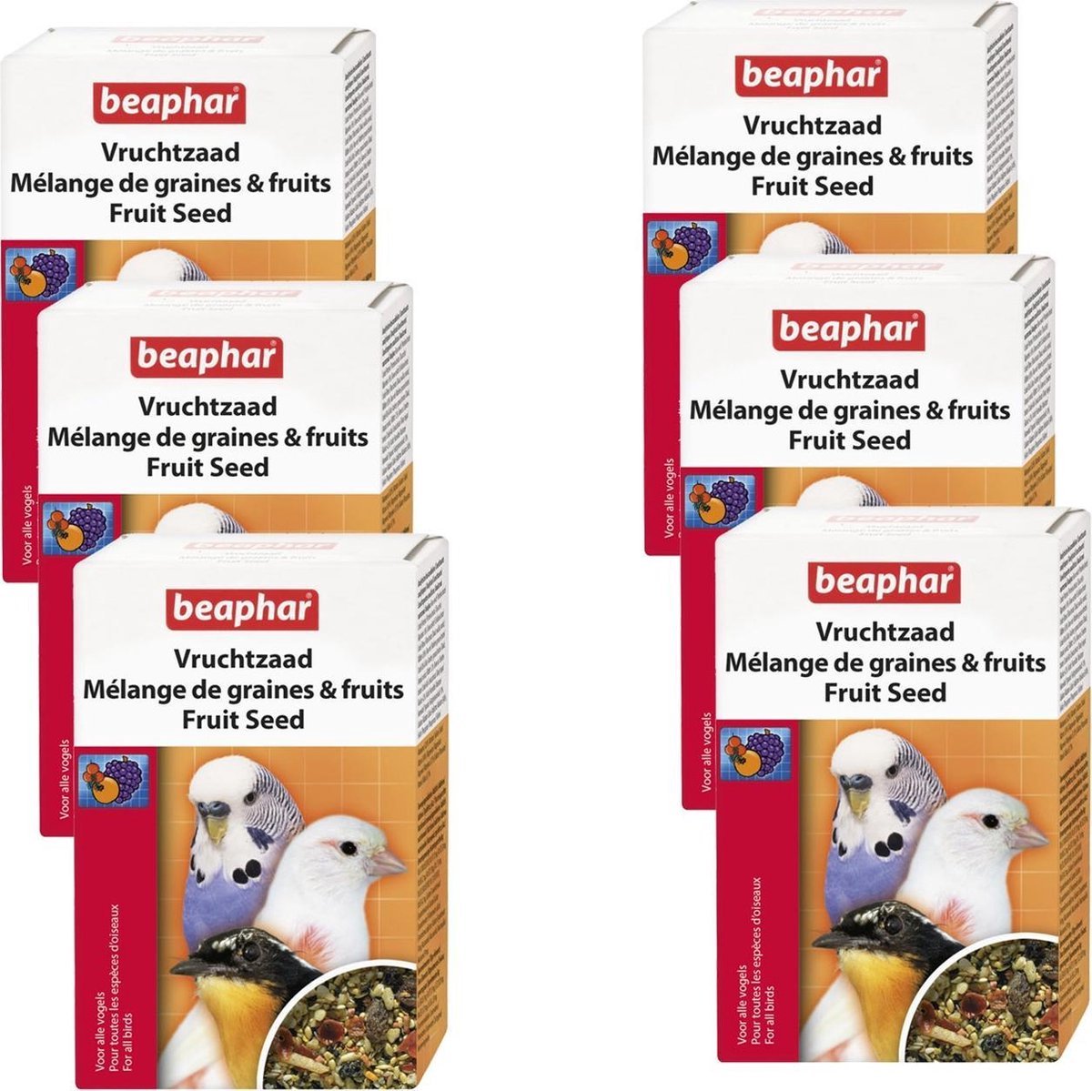 6x Beaphar Vruchtzaad - vogelvoer - 150g