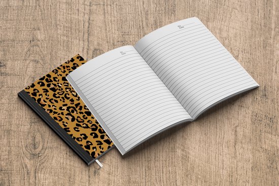 Carnet - Carnet d'écriture - Imprimé panthère - Motifs - Jaune - Carnet - Format A5 - Bloc-notes