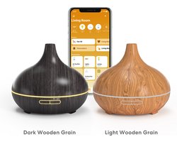 Meross - Smart Wi-Fi Essential Oil Diffuser - Light Wooden Grain