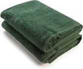 ARTG® Towelzz - AR036 - Douche - Badhanddoek - 100% katoen - 70 x 140 cm - Donkergroen - Dark Green - Set 2 stuks