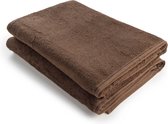 ARTG Towelzz® - Serviette de bain - Marron Chocolat - 70 x 140 cm - Set de 2 pièces