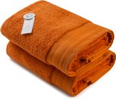 ARTG Towelzz® - DeLuxe - Badhanddoek - 70 x 140 cm - Kaneelbruin - Cinnamon - 700 gram/m2 - Set 2 stuks