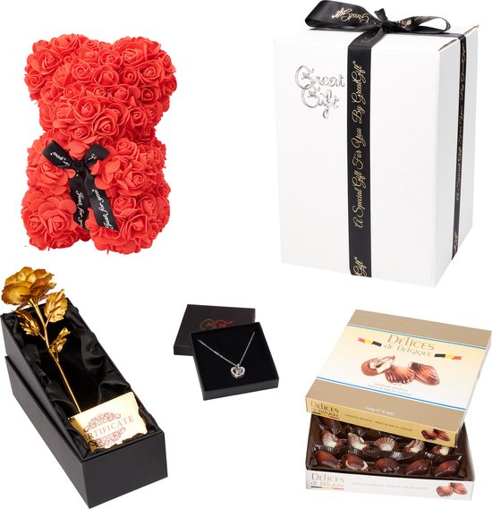 Romantisch Cadeau Pakket - GreatGift - Liefde - Valentijn - Trouwen - Verjaardag - Geschenk Box - Cadeau - Love Box -Cadeau Box Met Romantische Cadeaus Voor Haar