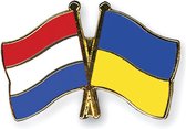 Landen vlaggen pin speld Nederland Oekraïne - Vriendschapsspeld