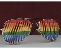 Pride rainbow sunglasses 1 stuks