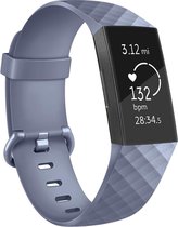 Jumada’s horlogeband - Fitbit Charge 3 - Gespsluiting - Leigrijs - Siliconen