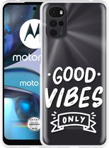Motorola Moto G22 Hoesje Good Vibes wit - Designed by Cazy