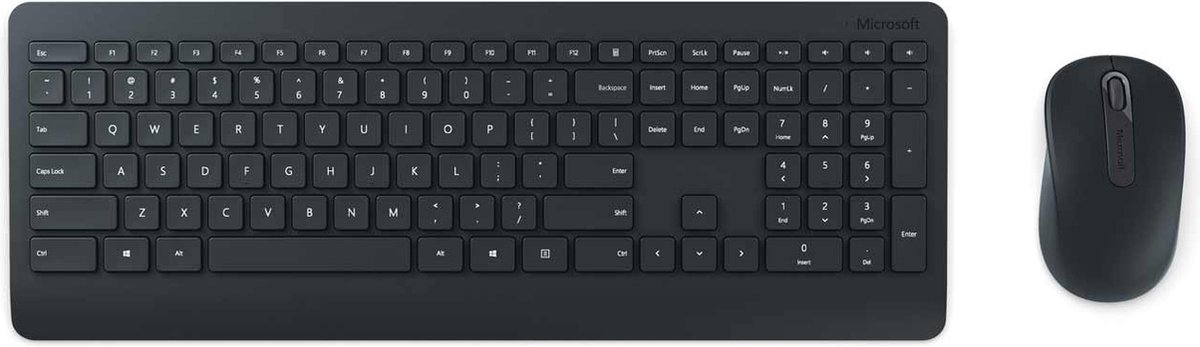 Microsoft 900 toetsenbord Inclusief muis RF Draadloos QWERTY Brits Engels Zwart