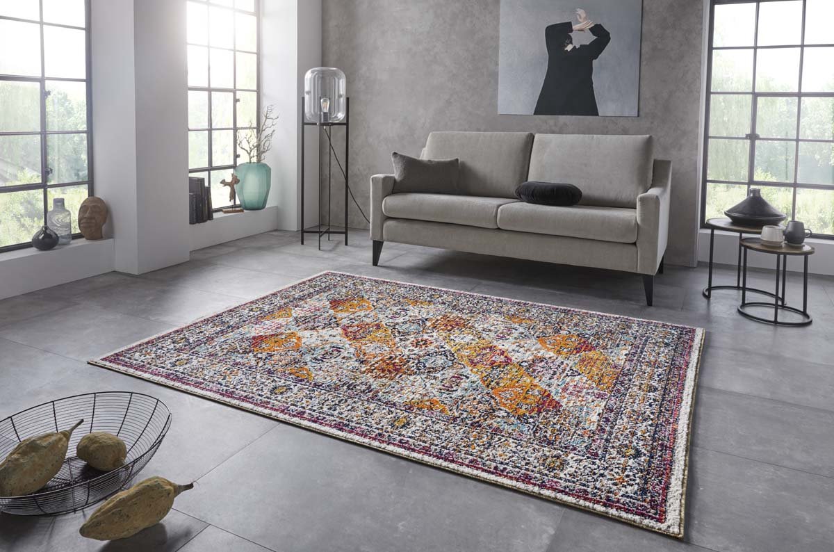Vintage vloerkleed Kolal - crème/goud 80x150 cm