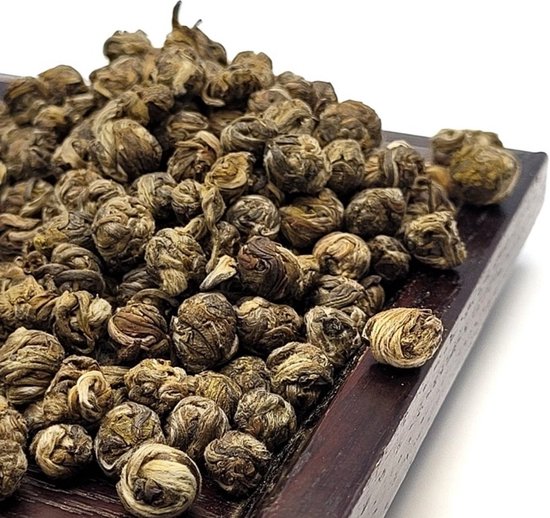 China Jasmine Dragon Pearl 250g + Blikje bol