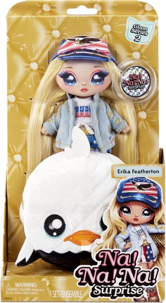 Na! Na! Na! Surprise 2-in-1 Pom Pop Erika Featherton - Glam Serie 2 - Modepop van Na Na Na Surprise — afbeelding 2