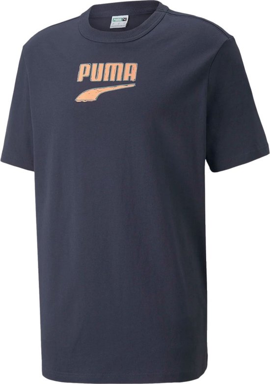 Puma Fd Downtown Logo Tee T-shirt Mannen Blauwe S