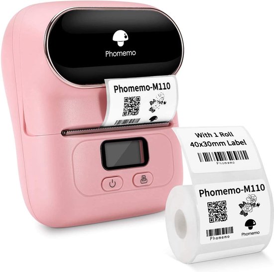 prt Qutie Étiqueteuse Bluetooth autocollante USB Rechargeable - Mini étiqueteuse portable pour la maison, le bureau, la date - 3 rouleaux