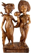 Handgemaakte houten vrouwen / Houten figuur / Indonesisch beeld