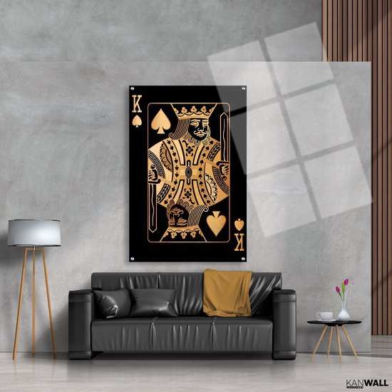 Luxe Plexiglas Schilderij Koning | 100x150 | Woonkamer | Slaapkamer | Kantoor | Muziek | Design | Art | Modern | ** 5MM DIK**
