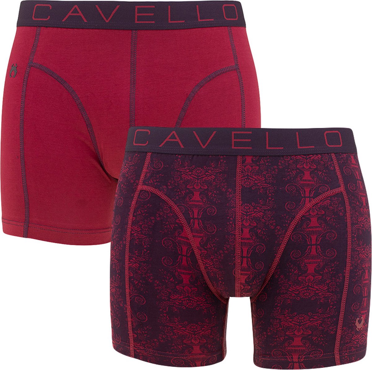 Cavello heren 2P boxers basic flowers rood