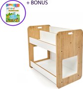 De Minerakids® Dove Montessori Boekenkast - Boekenrek Kind - Kast Speelgoed - Boekenkast kind - Opbergkast Speelgoed