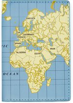 Kikkerland Wereldreiziger Paspoorthoes - Wereldkaart design - Reizen - Vakantie