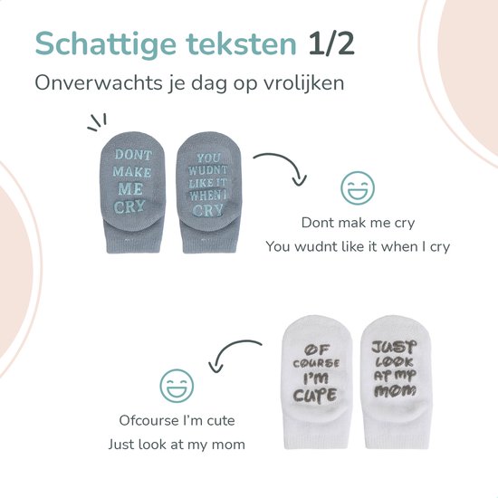 Super Toes® Kraamcadeau Sokjes voor Jongen of Meisje - Gender Reveal Babyshower – Kraammand 0-3 Maanden