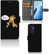 Wallet Book Case OPPO Find X5 Lite | Reno 7 5G GSM Hoesje Giraffe