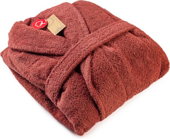 ARTG® Robezz - Badjas Sjaalkraag - Oud Rose - Old Pink - 100% Katoen - Zware kwaliteit - Badstof - Maat XXXL - (3XL)