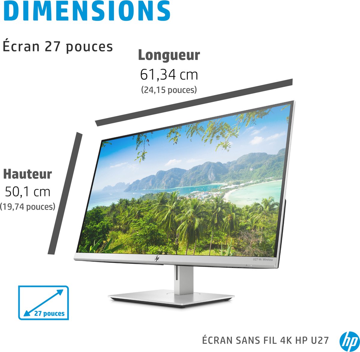 HP U27 4K Écran PC sans Fil