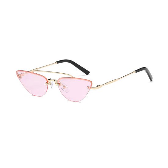 Freaky Glasses - Zonnebril Cat Eye - Festivalbril - Bril - Feest - Glasses - Heren - Dames - Unisex - Kunststof - Metaal - roze van Freaky Glasses — afbeelding 2