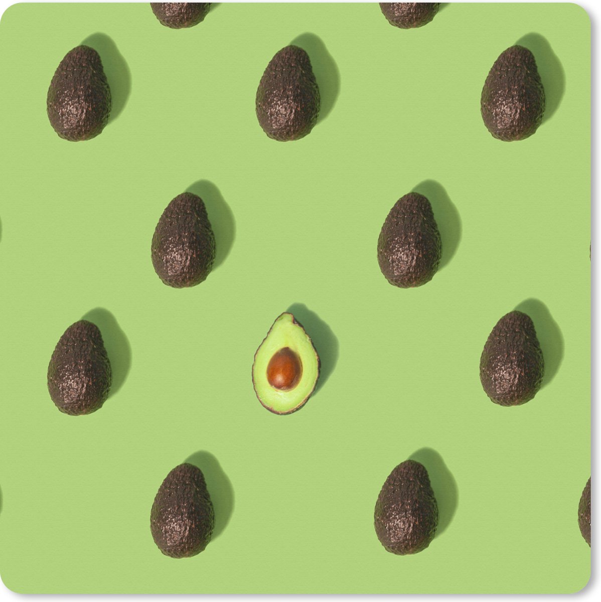 Muismat XXL - Bureau onderlegger - Bureau mat - Avocado collectie - 60x60 cm - XXL muismat