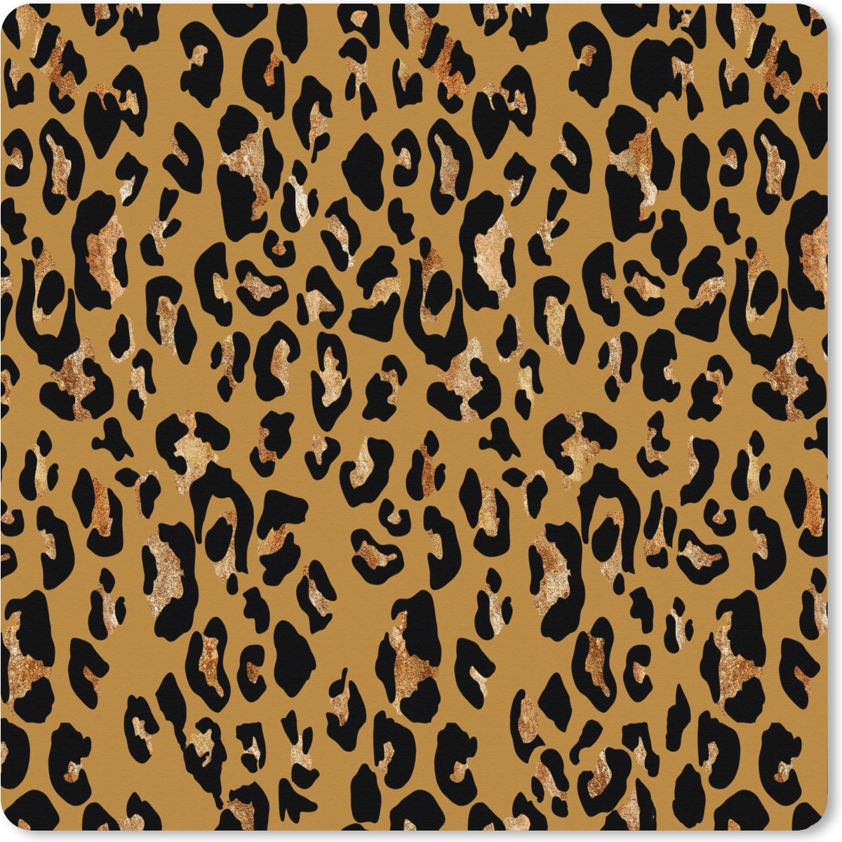 Muismat XXL 80x80 cm - Bureau onderlegger - Bureau mat Panterprint - Luxe - Patronen - Bureaumat - Gaming mousepad xl - Bureaulegger groot - Computer deskmat