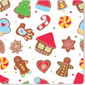 Muismat XXL - Bureau onderlegger - Bureau mat - Patronen - Eten - Kerst - 60x60 cm - XXL muismat - Kerst - Cadeau - Kerstcadeau voor mannen en voor vrouwen