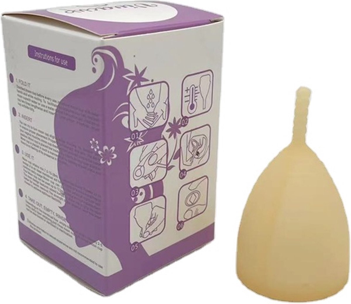 Bymouna Menstruatiecup -Herbruikbare Menstruatiecup Large Duurzaam Menstrueren