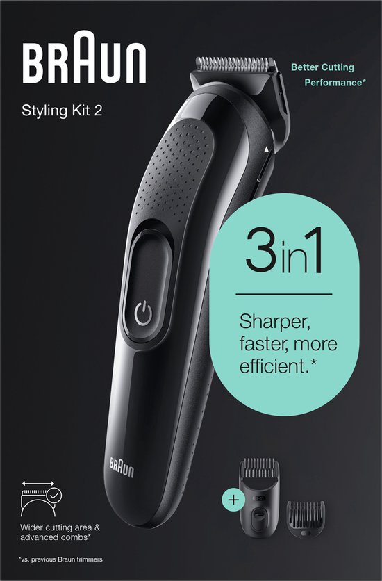 Braun Multigroomer 3 SK2300, 3-in-1 Baardtrimmer Voor Mannen, Haartrimmer, Voor Gezicht, Haar