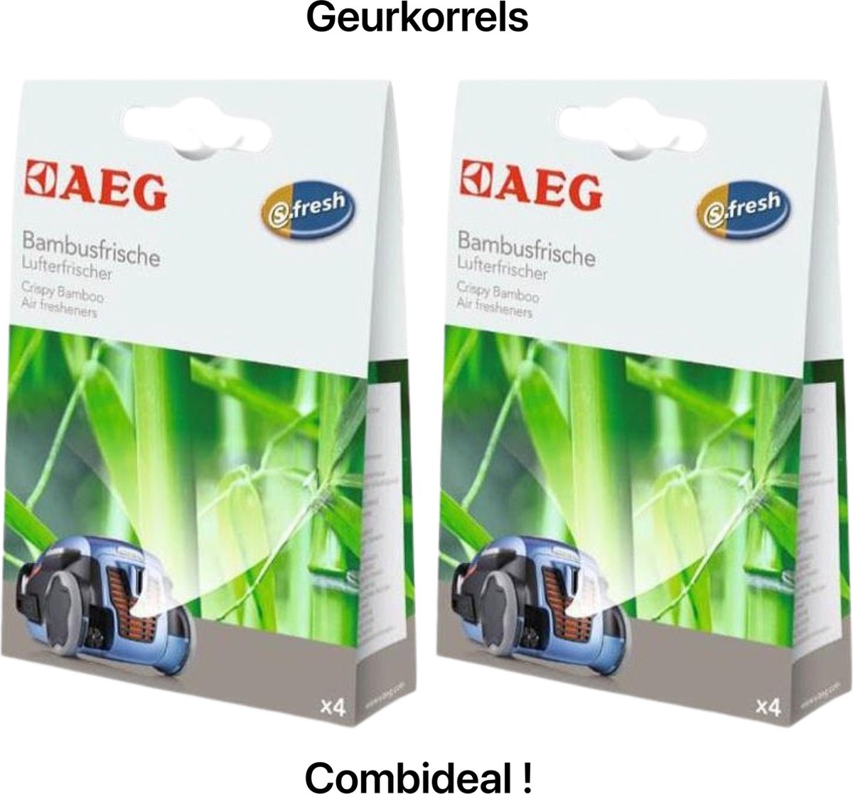 AEG - S-Fresh - Geurkorrels - Crispy Bamboo (geur) - Air Freshners - Geurparels - COMBIDEAL - 8 Zakjes