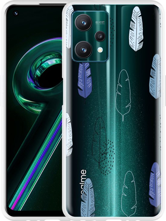 YUXING Cover Transparente Glitter per Realme 10 4G, Ragazze Donna Flora Motivo Custodia Bling Sottile, Antiurto Scintillante TPU Case (Blue