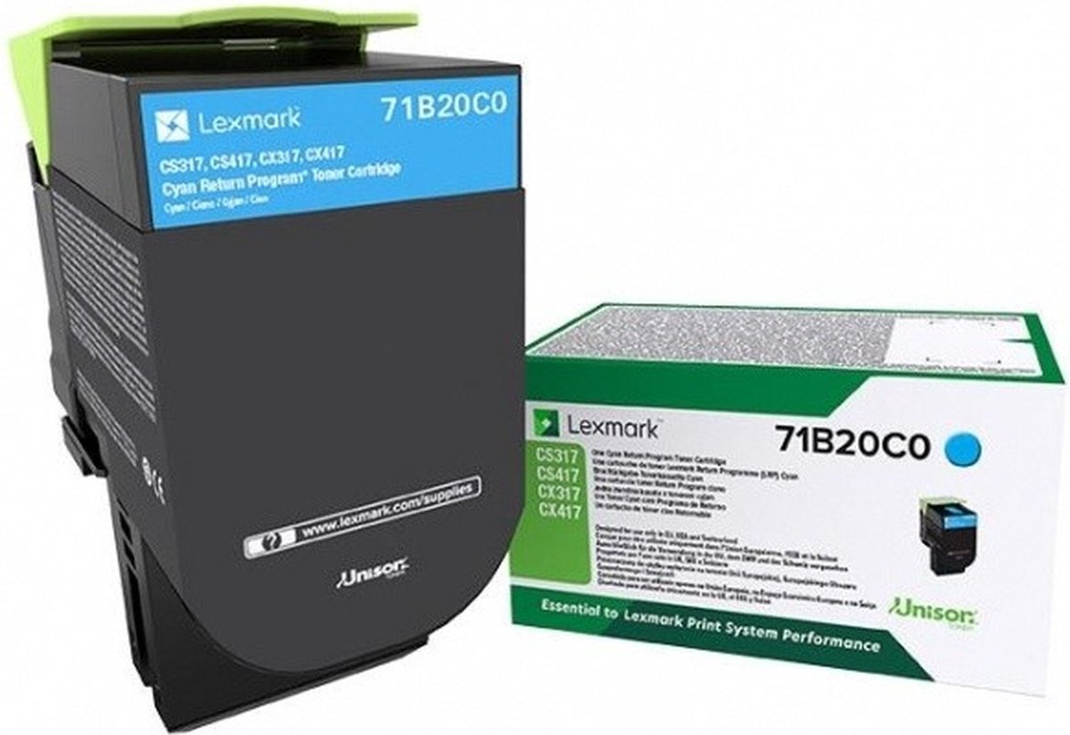 Toner Lexmark 71B20C0 Cyan