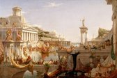 Thomas Cole - The Consummation, The Course of the Empire, De Consummatie van het Keizerrijk Canvas Print