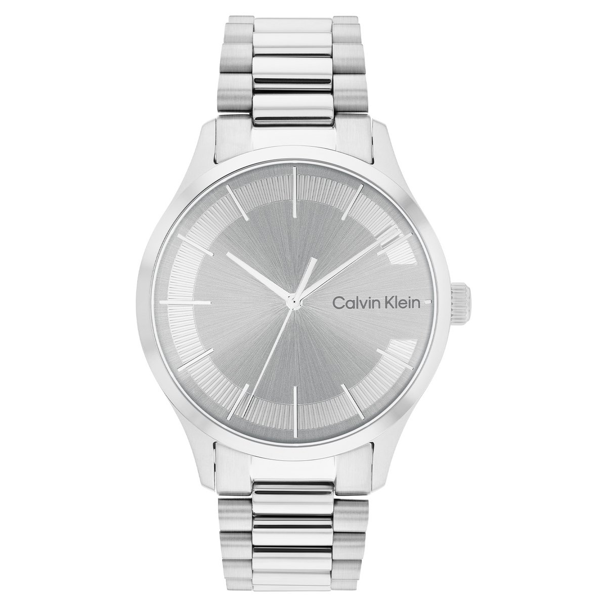 Calvin Klein CK25200036 Unisex Horloge - Mineraalglas - Roestvrijstaal - Zilver - Ø 40 mm - Quartz - Vouw-Vlindersluiting - 3 ATM (spatwater)
