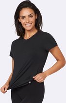 T-shirt à col rond pour femmes Boody - Zwart - Taille S